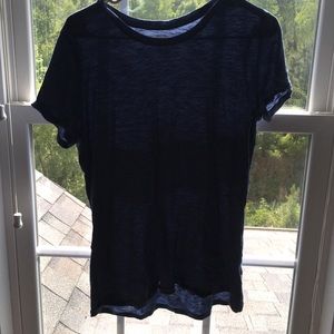 Dark blue short sleeve shirt